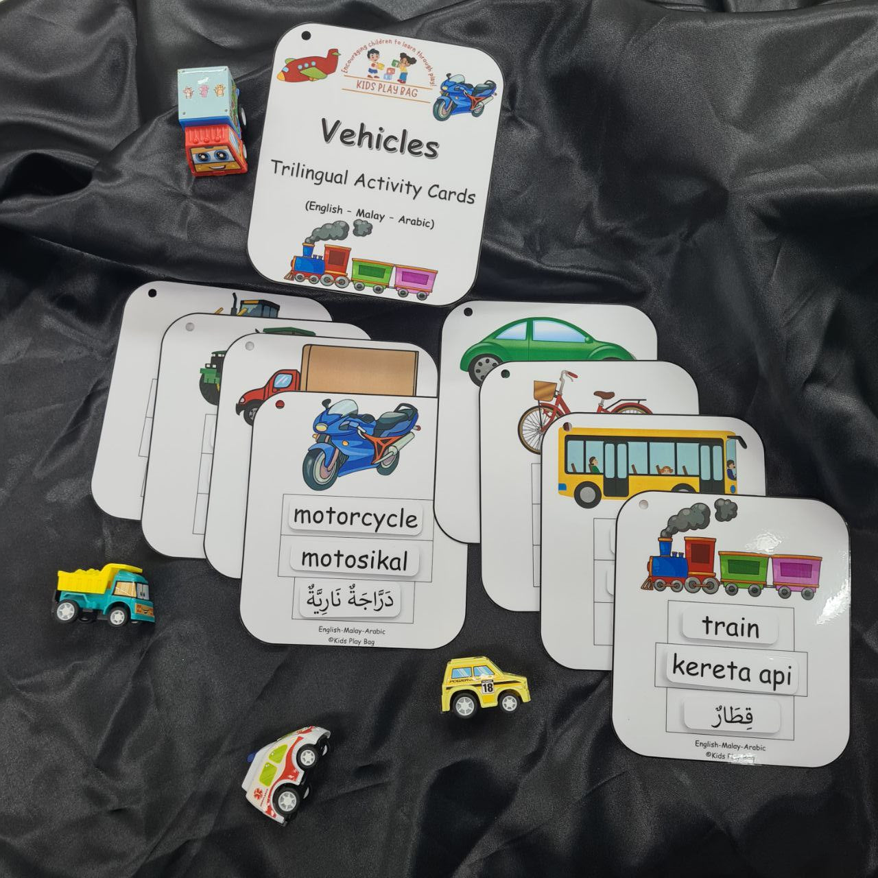 Trilingual Activity Cards - Vehicles