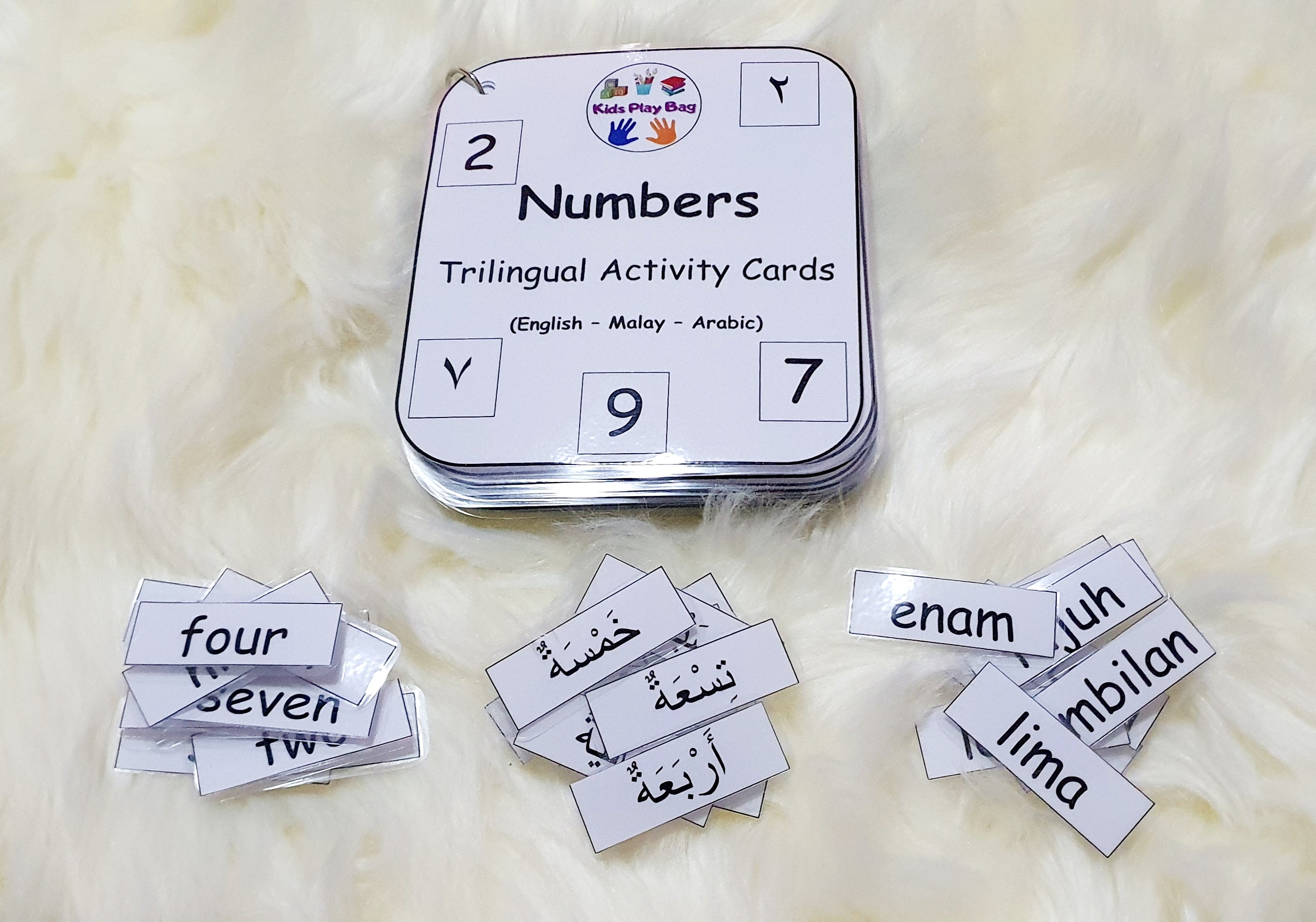 Trilingual Activity Cards - Numbers – Kids Play Bag