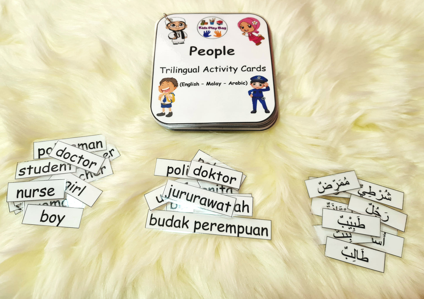 Trilingual Activity Cards - People